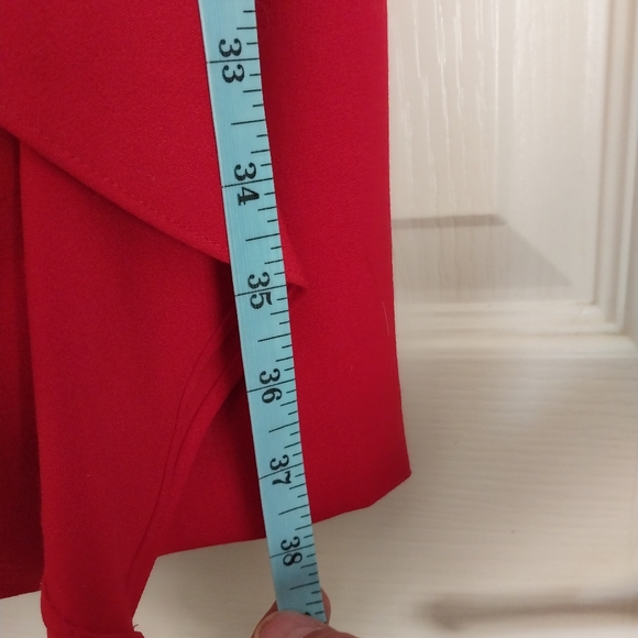 Calvin Klein Red Ruffle Sheath Dress - Picture 6 of 7